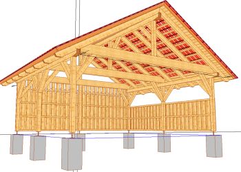 Konventionelles Carport aus Göddeckenrode
